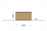 Garaje de madera de techo plano SILVIA F (34 mm + revestimiento), 5x6 m, 30 m² specification 4