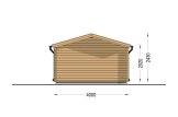 Caseta de jardín de madera DREUX (44 mm), 4x4 m, 16 m² specification 4