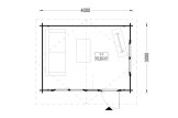 Caseta de jardín de madera DREUX (34 mm), 4x3 m, 12 m² specification 1