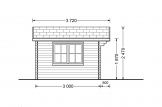 Caseta de jardín de madera RENNES (34 mm), 4x3 m, 12 m² specification 3