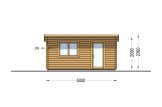 Caseta de jardín de madera DREUX con tejado plano (34 mm), 5x4 m, 18 m² specification 2