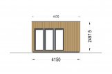 Oficina prefabricada de madera PREMIUM (Aislada, 34 mm + revestimiento), 5x4 m, 20 m² specification 5