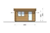 Caseta de jardín de madera DREUX con tejado plano (44 mm), 4x3 m, 12 m² specification 2