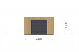 Garaje de madera de techo plano STELA F (estructura de madera), 4x6 m, 24 m² specification 2