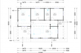 Casa de madera LINDA (66 mm), 78 m² + 38 m² porche specification 1