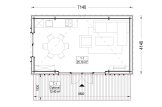 Oficina prefabricada de madera PREMIUM (34 mm + revestimiento), 7x4 m, 25 m² specification 1