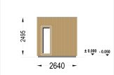 Sauna de exterior DELLA (34 mm + revestimiento), 2,6 x 2,6 m, 5 m² specification 2