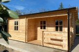 Caseta de jardín de madera NANTES (44 mm), 6x4.7 m, 24 m² + 3.5 m² porche customer 1