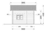 Caseta de madera habitable AVIGNON S (Aislada PLUS, 44+44 mm), 20 m² + 16 m² altillo specification 4