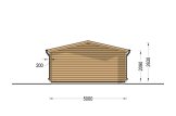 Garaje de madera CLASSIC S (44 mm), 5x6 m, 30 m² specification 4