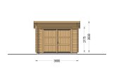 Garaje de madera de techo plano MODERN (34 mm), 3.6x5.4 m, 20 m² specification 2