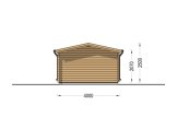 Caseta de jardín de madera OSLO (44 mm), 5x4 m, 20 m² specification 5