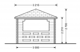 Cenador de madera (44 mm), 3x3 m, 9 m² specification 2