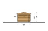Caseta de jardín de madera PETER (34 mm), 3x3 m, 9 m² specification 4