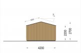 Caseta de jardín de madera PIA (estructura de madera), 4x3 m, 12 m² specification 4