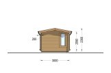 Caseta de jardín de madera POOLHOUSE (44 mm), 4x3 m, 12 m² specification 3
