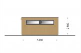Garaje de madera de techo plano STELA F (estructura de madera), 3.2x5.2 m, 16.6 m² specification 3