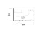 Caseta de jardín de madera WISSOUS (44 mm), 5x3 m, 15 m² specification 1