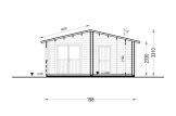 Casa de jardín de madera con porche OLIVIA S (34+34 mm), 6x6 m, 27 m² + 8 m² porche specification 6