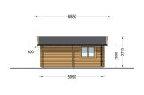 Garaje de madera doble CLASSIC DUO (44 mm), 6x6 m, 36 m² specification 5
