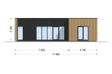 Casa de madera para vivir LUCIA 2 RV (Aislada PLUS, 44 mm + revestimiento), 50 m² specification 2