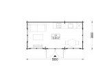 Caseta de jardín de madera OAK (34 mm), 6x3 m, 16 m² specification 1