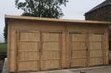 Garaje de madera de tejado plano DOBLE MODERN (44 mm), 6x6 m, 36 m² customer 1