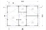 Casa de madera GRETA (44 mm), 54 m² specification 1