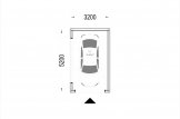 Garaje de madera de techo plano SILVIA F (34 mm + revestimiento), 3.2x5.2 m, 16.6 m² specification 1