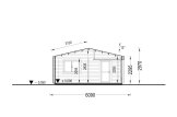 Garaje de madera cuatro SILVIA S (34 mm + revestimiento), 12x6 m, 72 m² specification 6