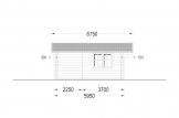Caseta de jardín de madera NINA S (Aislada, 44+44 mm), 6x6 m, 36 m² specification 3