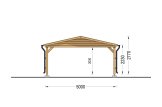 Cochera de madera CLASSIC, 5x5.7 m specification 4
