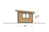 Caseta de jardín de madera con tejado plano LILLE (44 mm), 4x3 m, 12 m² specification 5