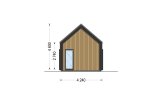 Casa de madera para vivir ADALINE RV (Aislada PLUS, 44 mm + revestimiento), 42 m² specification 5