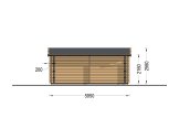 Garaje de madera doble de tejado plano MODERN (44 mm), 6x5 m, 30 m² specification 4