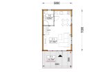 Casa de madera para vivir KARINA (Aislada, 34 mm + revestimiento), 46 m² specification 1
