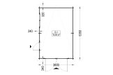 Garaje de madera de techo plano MODERN (44 mm), 3.6x5.4 m, 20 m² specification 1