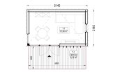 Oficina prefabricada de madera PREMIUM (34 mm + revestimiento), 5x3 m, 13 m² specification 1