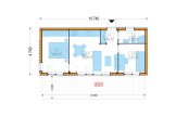 Casa de madera para vivir PREMIUM RV (Aislada PLUS, 44 mm + revestimiento), 42 m² specification 1