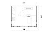 Caseta de jardín de madera ESSEX (34 mm), 5x4 m, 18 m² specification 1