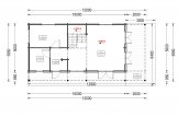 Casa de madera AURA S (66 mm + revestimiento), 100 m² + 35 m² porche specification 1