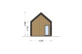 Casa de madera para vivir ADALINE RV (Aislada PLUS, 44 mm + revestimiento), 42 m² specification 3
