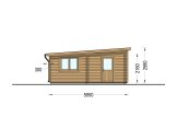 Garaje de madera de tejado plano DOBLE MODERN (44 mm), 6x6 m, 36 m² specification 3