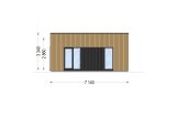 Casa de madera para vivir KAYA 3 RV (Aislada PLUS, 44 mm + revestimiento), 70 m² specification 3