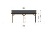 Cochera doble de madera CLASSIC DUO, 6x6 m, 36 m² specification 3