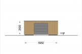 Garaje de madera de techo plano SILVIA F (34 mm + revestimiento), 6x6 m, 36 m² specification 2