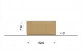 Garaje de madera de techo plano SILVIA F (34 mm + revestimiento), 3.2x5.2 m, 16.6 m² specification 5