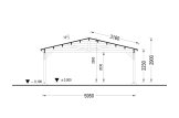 Cochera doble de madera CLASSIC DUO, 6x6 m, 36 m² specification 6