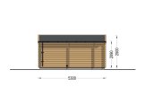 Sauna de exterior VIGOR (44 mm), 5.3x2.5 m, 4.9 m² specification 3