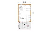 Casa de madera para vivir ALINA (Aislada, 34 mm + revestimiento), 46 m² specification 1